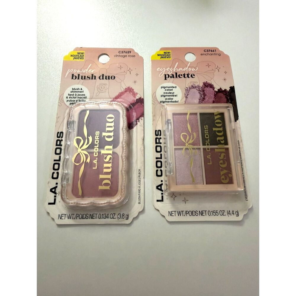 L.A. Colors Powder Blush & Shimmer Duo Vintage and Eyeshadow Palette